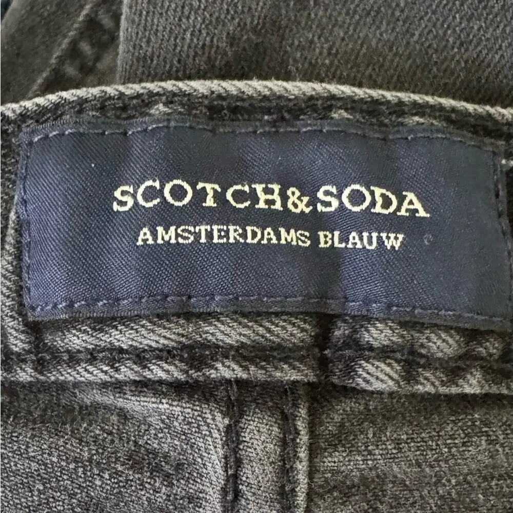 Scotch & Soda Black Amsterdams Blauw Straight Slim fit jeans Size 31/32